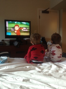 Our Two Little Monkeys Enjoying Curious George